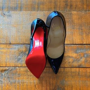 Christian Louboutin Black Patent Leather So Kate Heels